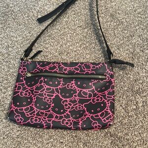 Hello Kitty Playful Black and Pink Crossbody Bag